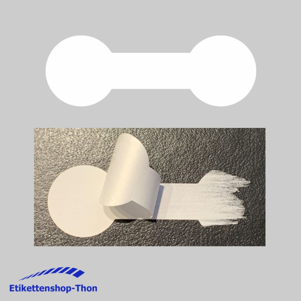 SECURITY WHITE PE - Sicherheitsetiketten auf Rolle - 60 x 20 mm - 1000 Stück